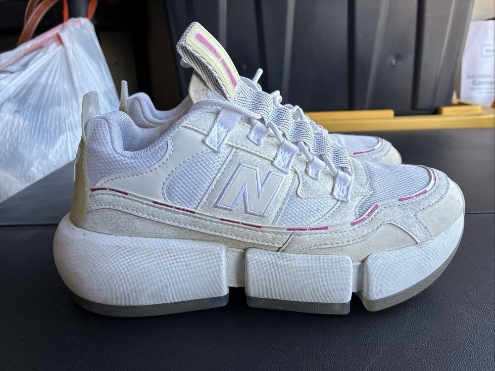 New Balance X Jaden Smith Mens White Pink Vision Racer Shoes Sneakers Size 8